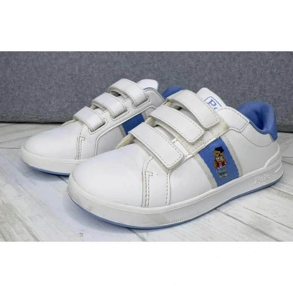 POLO RALPH LAUREN Heritage Court‎ II Bear EZ Sneakers Girls Size 13.5 Preppy